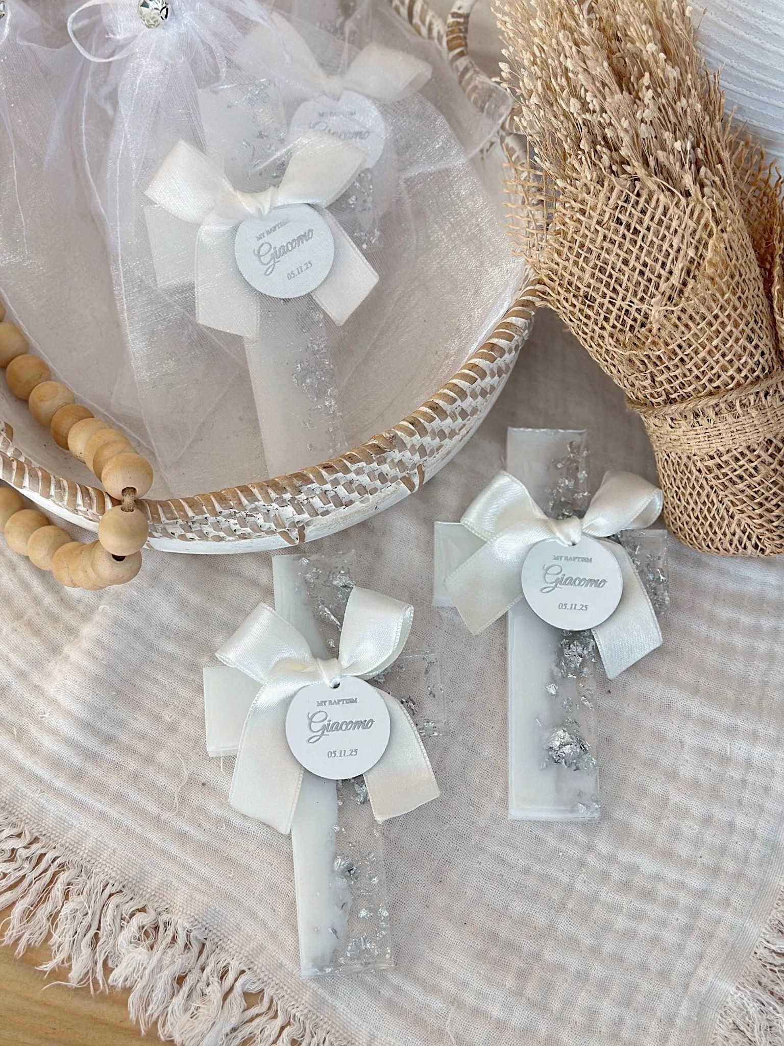 These personalized acrylic crosses were the perfect baptism favors — simple, meaningful, and magnetic so guests can keep them on their fridge as a sweet reminder of the day. Linked the exact ones here, plus a few other beautiful keepsake ideas!


#LTKFamily #LTKKids #LTKBaby