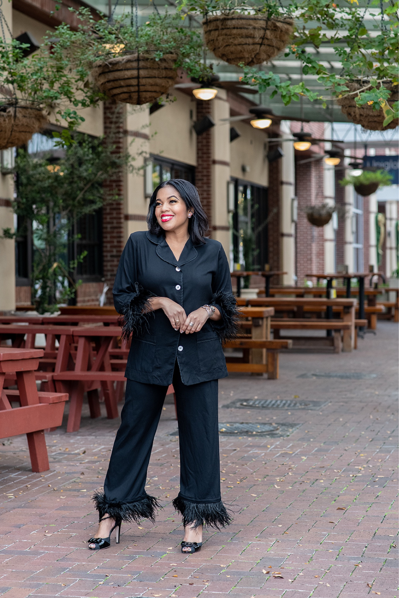 These black feathered sleeper pajamas are the perfect look for a fun Galentines night in!🤍🥰 

Pajamas. Sleeper pajamas. Feather trimmed pjs.   

#LTKMostLoved #LTKstyletip #LTKSeasonal