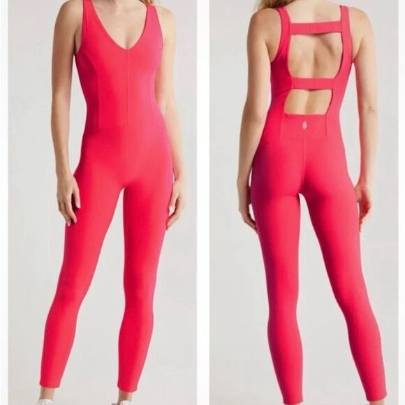 NWOT FP Movement by Free People Vibrant Pink Jumpsuit. | Poshmark