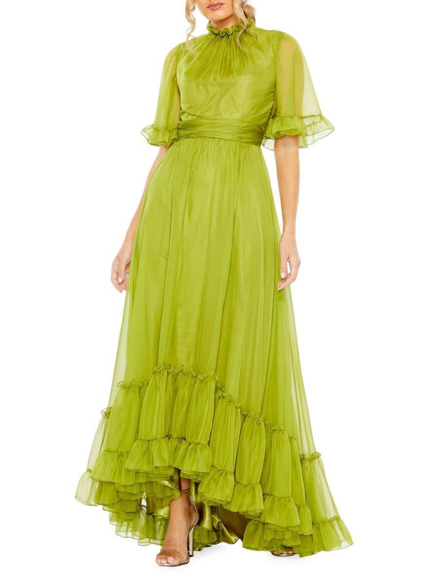 Evening Chiffon High-Low Gown | Saks Fifth Avenue