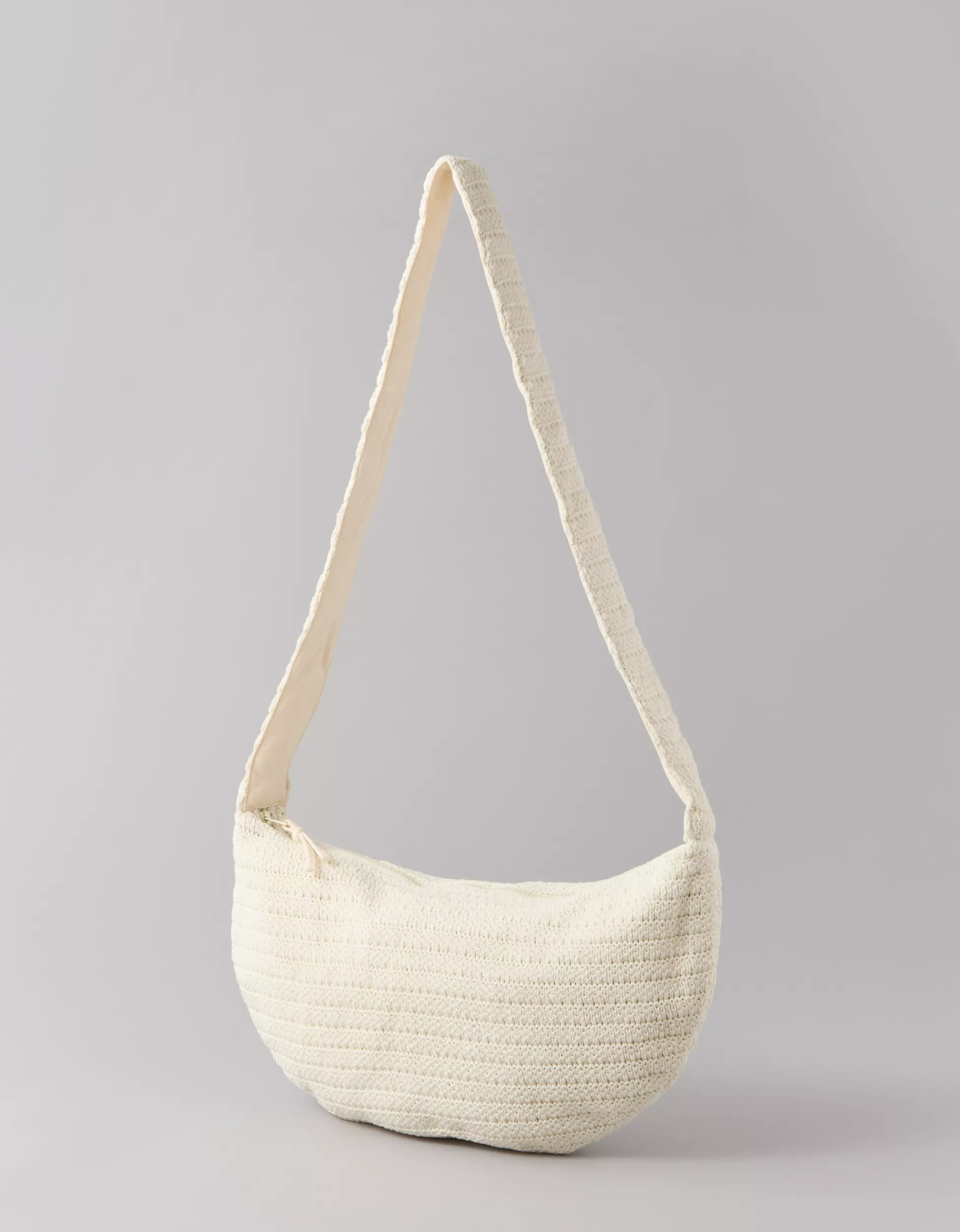 AE Oversized Crochet Sling Bag | American Eagle Outfitters (US & CA)
