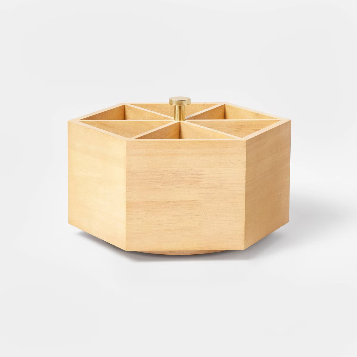 Wooden Spinning Pencil Caddy Naturals - Threshold™: Desk Organizer & Pen Holder, Rubberwood, FS... | Target