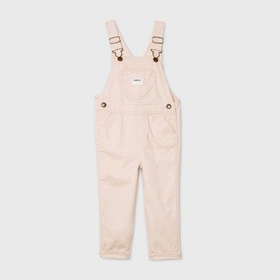 OshKosh B'gosh Toddler Girls' Heart Pocket Overalls - Light Pink | Target