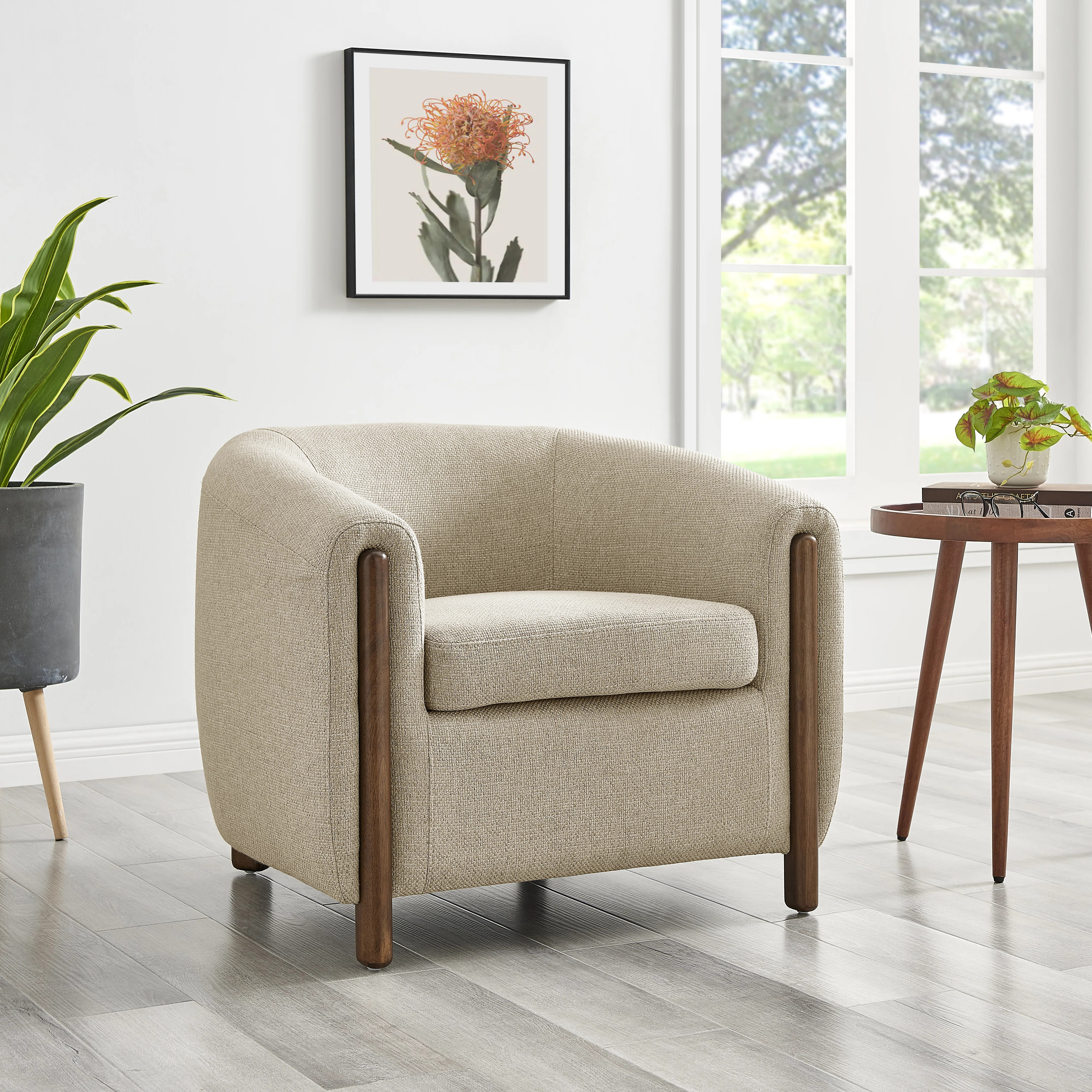 Leamon 38.5 Wide Barrel Chair | Wayfair North America