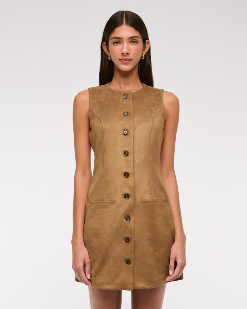 Women's The A&F Mara Vegan Suede Mini Dress | Women's Dresses & Jumpsuits | Abercrombie.com | Abercrombie & Fitch (US)
