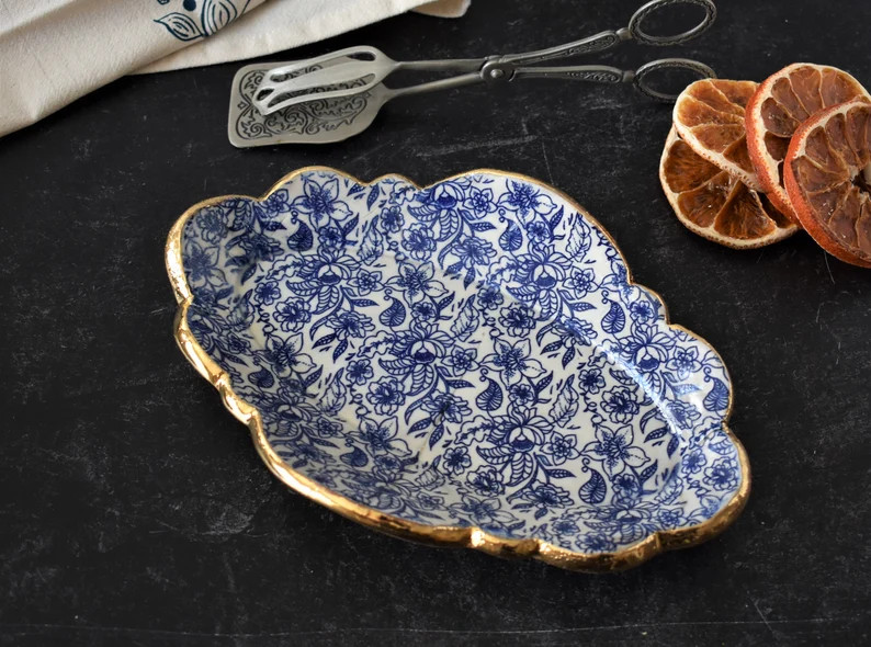 Oval Ceramic Dish, Christmas Gift, Appetizer Dish, Handmade Pottery, Cake Plate , Housewarming Gi... | Etsy (US)