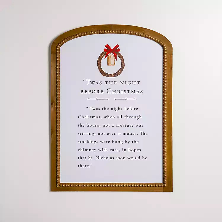 'Twas the Night Before Christmas Wall Plaque | Kirkland's Home