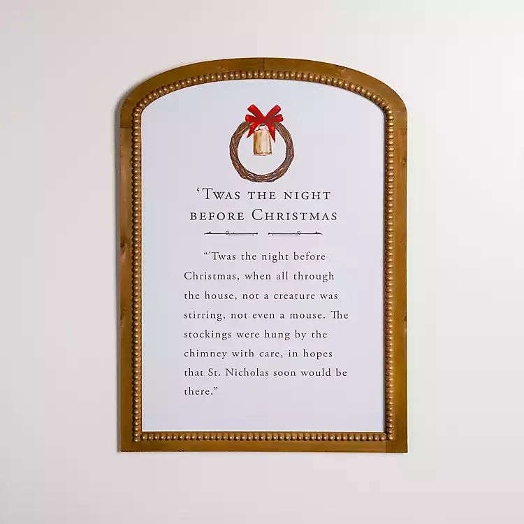 'Twas the Night Before Christmas Wall Plaque | Kirkland's Home