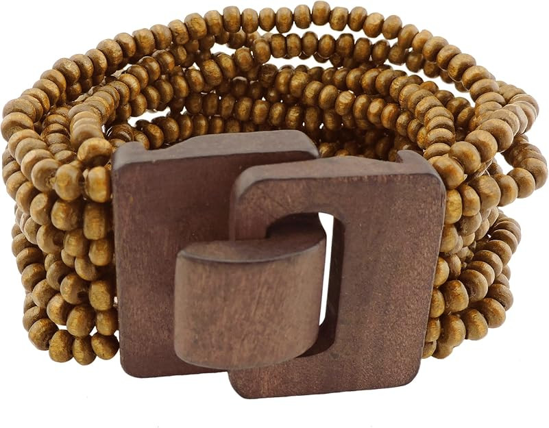 Multi Layers Seed Beads Wide Bangle Strand Bracelet for Women (BR1167)… | Amazon (US)