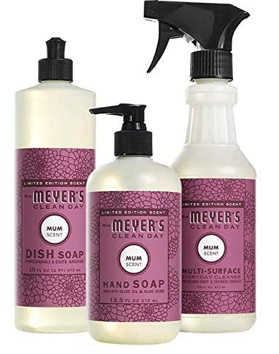Mrs. Meyer's Mum Kitchen Set Variation Includes, 1 Hand Soap, 1 Dish Soap, and 1 Multi Surface Cl... | Amazon (US)