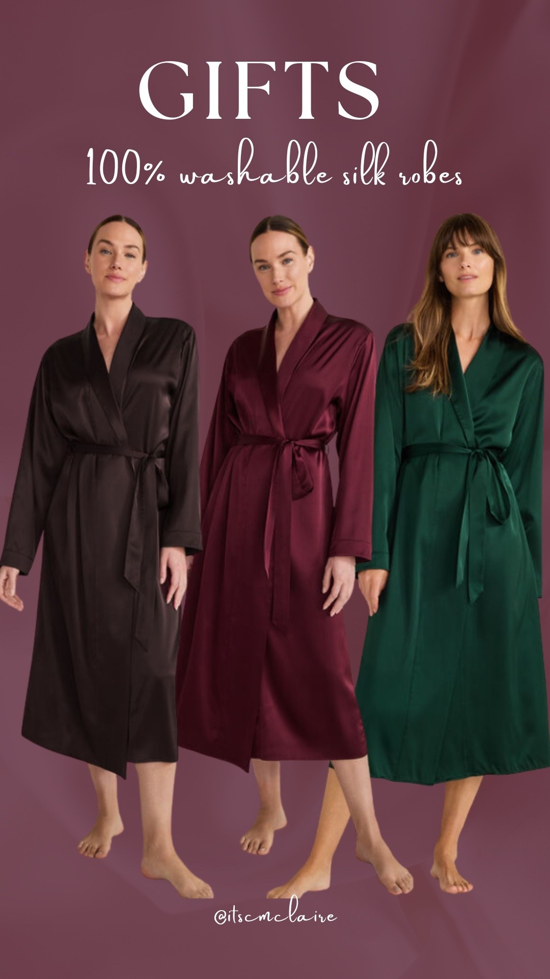 100% silk, washable. Robes is one of my favorite gifts to give and receive. It really doesn’t matter if the person recipient already has one—if they are a true robe love, they can never have too many! I’ve had my eye on this one for a while and now it’s 59% off!

#LTKCyberWeek #LTKHoliday #LTKGiftGuide