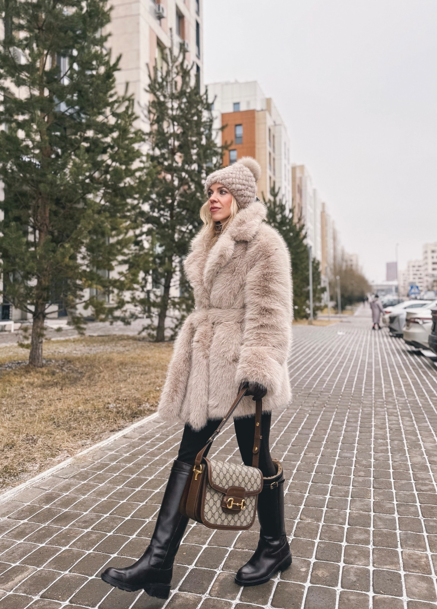 Beige faux fur coat, cozy winter outfit, Zara chocolate brown leggings, Zara fur lined weatherproof snow boots

#LTKOver40 #LTKFindsUnder50 #LTKSeasonal