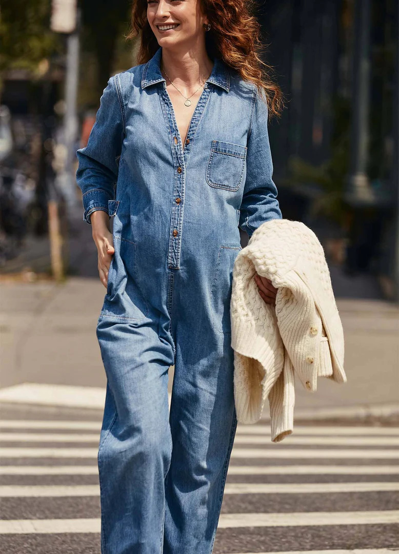 The Everyday Nursing Denim Jumpsuit | Hatch Collection