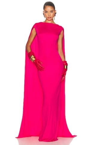 The Alva Caped Jersey Dress | FWRD 