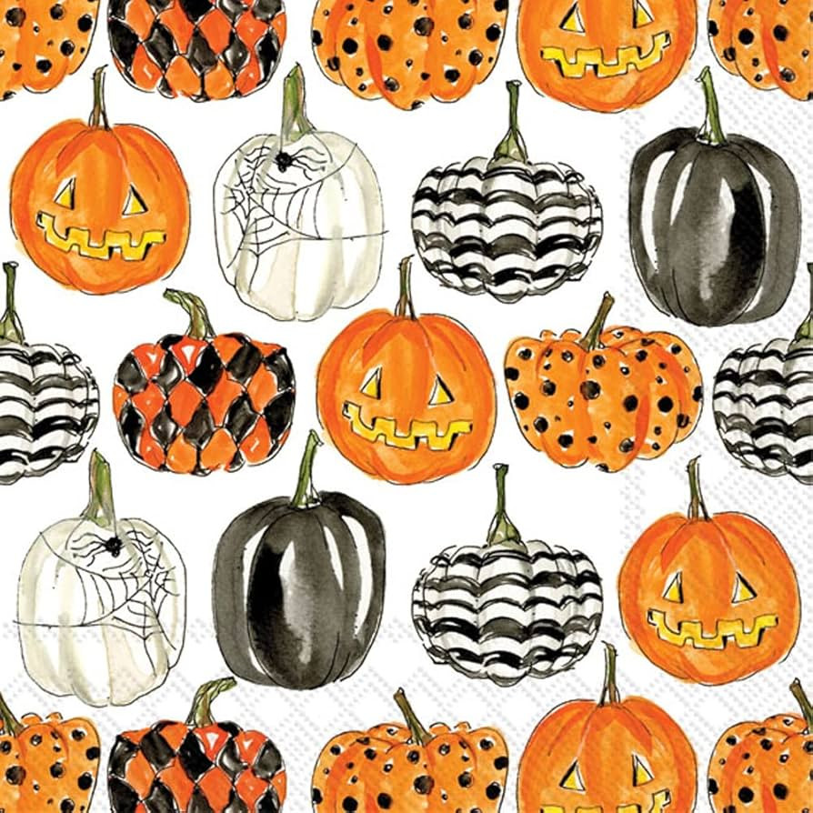 IHR Ideal Home Range Cocktail Napkins Disposable 3-Ply Paper Party Napkin Pack, 5" x 5", Pumpkin ... | Amazon (US)