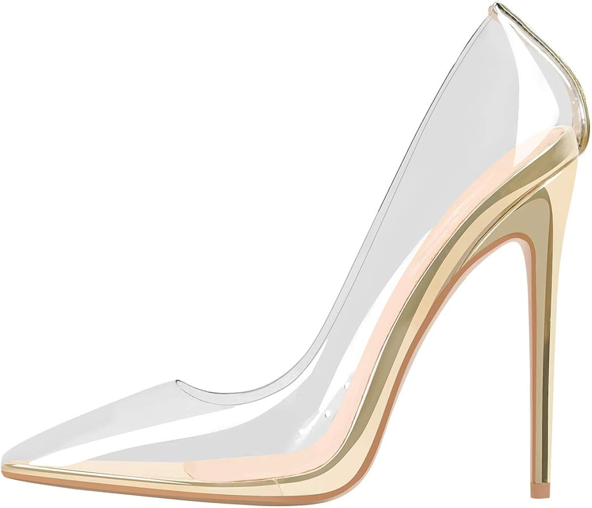 MissHeel Clear Pump Heels Pointed | Amazon (US)