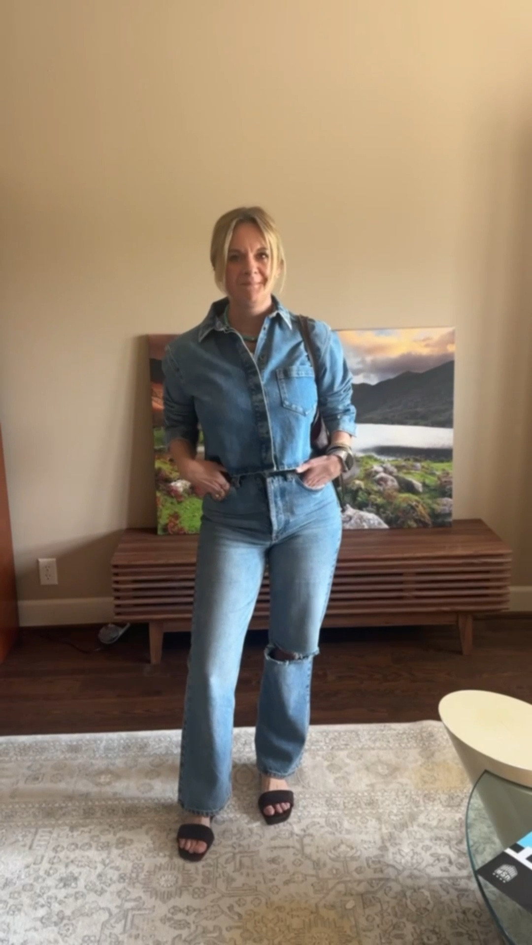 Here are 3 ways the right accessories can completely transform a simple outfit 👇

✨Add a pop of color through your jewelry instead of your clothes. A colorful statement necklace against a neutral or monochromatic outfit instantly makes the whole look feel more intentional — no new clothes required.

✨Layer your jewelry instead of wearing one piece. A statement necklace mixed with delicate gold chains adds depth and dimension that a single piece just can't. The key is mixing metals and textures so it looks collected, not matchy.

✨Let your accessories signal that you got dressed on purpose. A great sandal, a stack of bangles, a layered necklace — these small details are what separate "I just threw this on" from "I know exactly what I'm doing." That confidence reads instantly.

OOTD from my own closet ✨ Cropped denim shirt + straight leg denim + brown suede sandals + turquoise necklace + gold layers + gold bangles. None of these exact pieces are still in stores but I've linked the closest versions because this formula is worth recreating. Everything shoppable below! 👇

#LTKgrwm #LTKOver40 #LTKootd