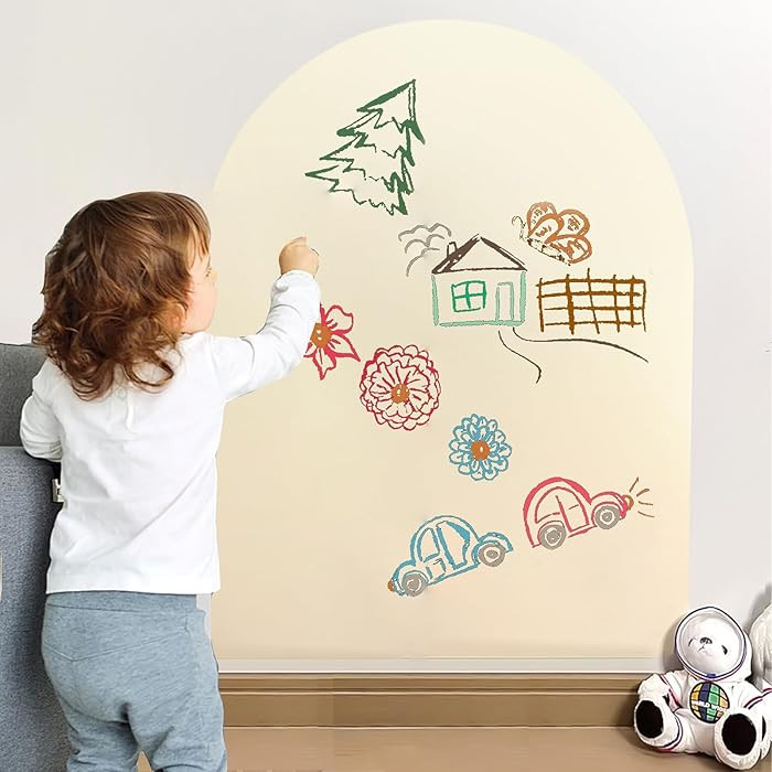 Magnetic Arch Wall Decal: Self-Adhesive Chalkboard for Kids Playroom and Nursery Decor 31" x 39" ... | Amazon (US)