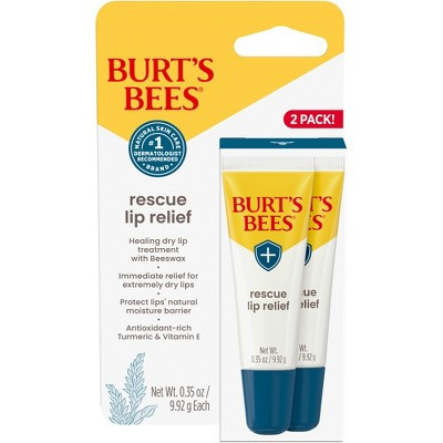Burt's Bees Rescue Lip Relief Lip Balm - 0.35oz/2ct | Target