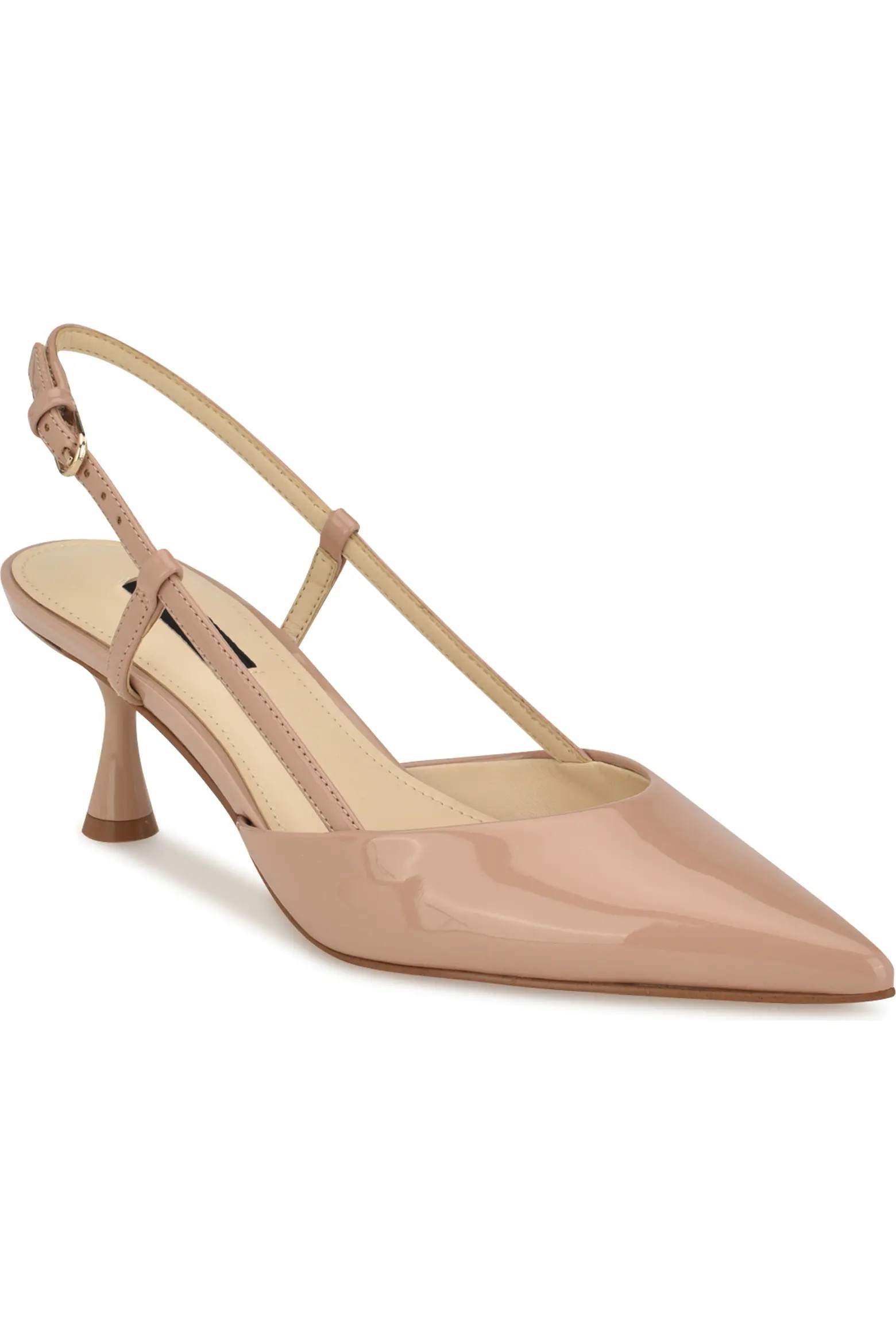Nine West Rhonda Slingback Pointed Toe Kitten Heel Pump (Women) | Nordstrom | Nordstrom