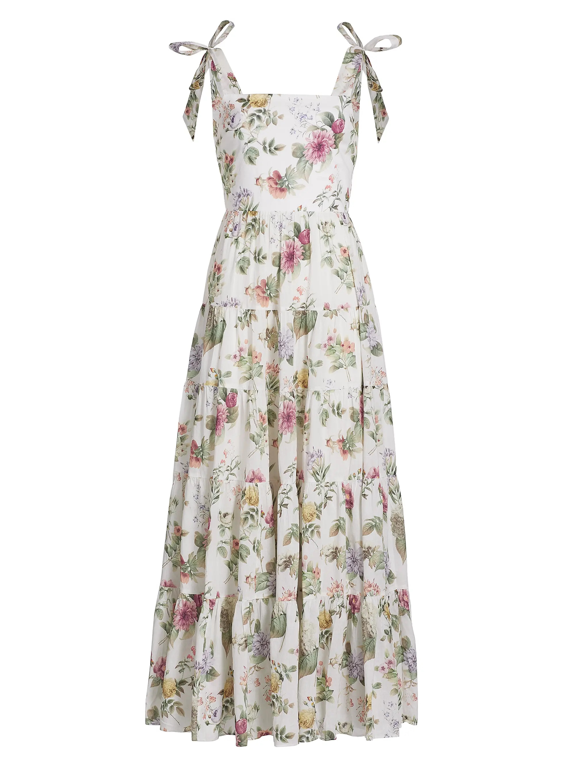 Monnie Floral Tie-Strap Maxi Dress | Saks Fifth Avenue