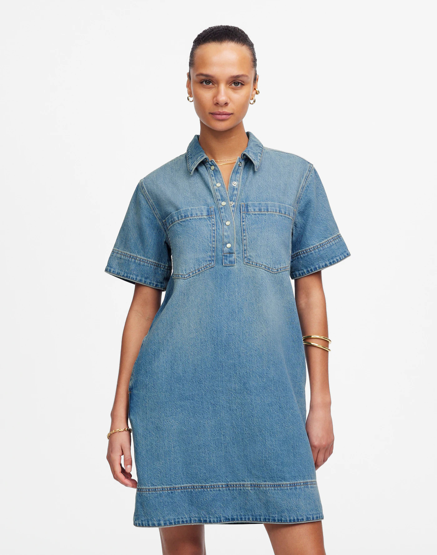 Denim Popover Dress | Madewell