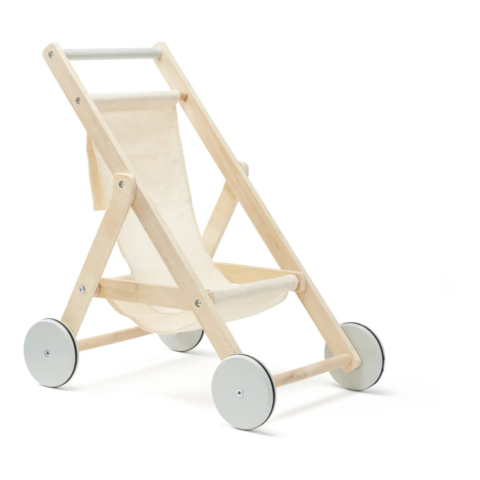Wooden play stroller | Off white | Smallable