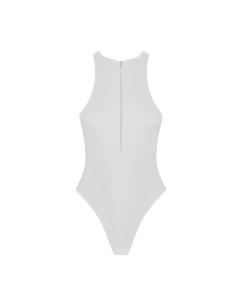 White Zip One Piece | Ark Swimwear
