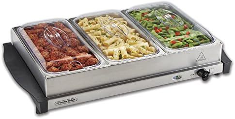 Proctor Silex Server & Food Buffets Food Warmer for Parties, Three 2.2 Quart Stainless Steel Chaf... | Amazon (US)