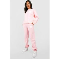 Womens Petite Design Studio Printed Tracksuit - Pink - S | boohoo (US & Canada)