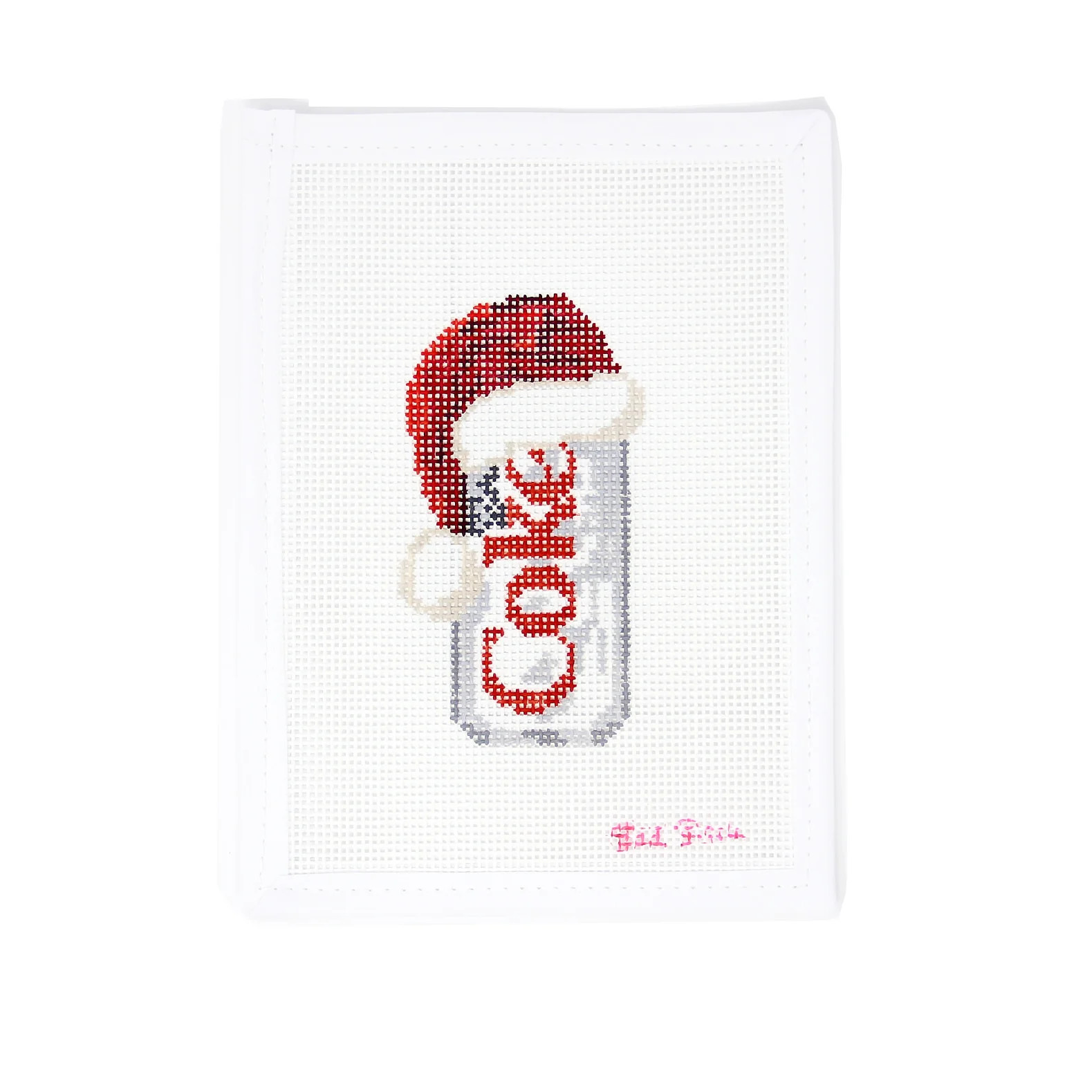 Pre-Order: Canned Bevvy with Santa Hat | Greystone Needlepoint