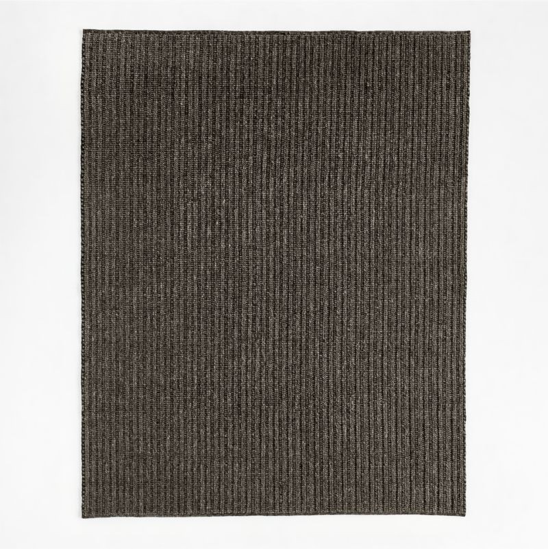 Prato Performance Wool Black Area Rug 8'x10' + Reviews | Crate & Barrel | Crate & Barrel