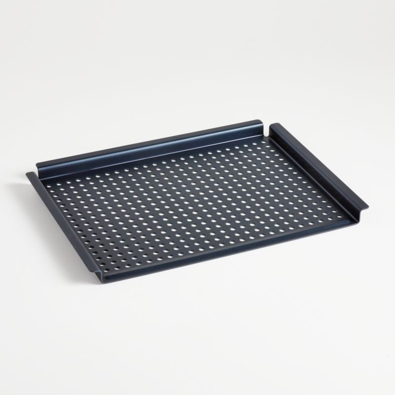 BK Black Steel BBQ Perforated Grill Tray + Reviews | Crate and Barrel | Crate & Barrel