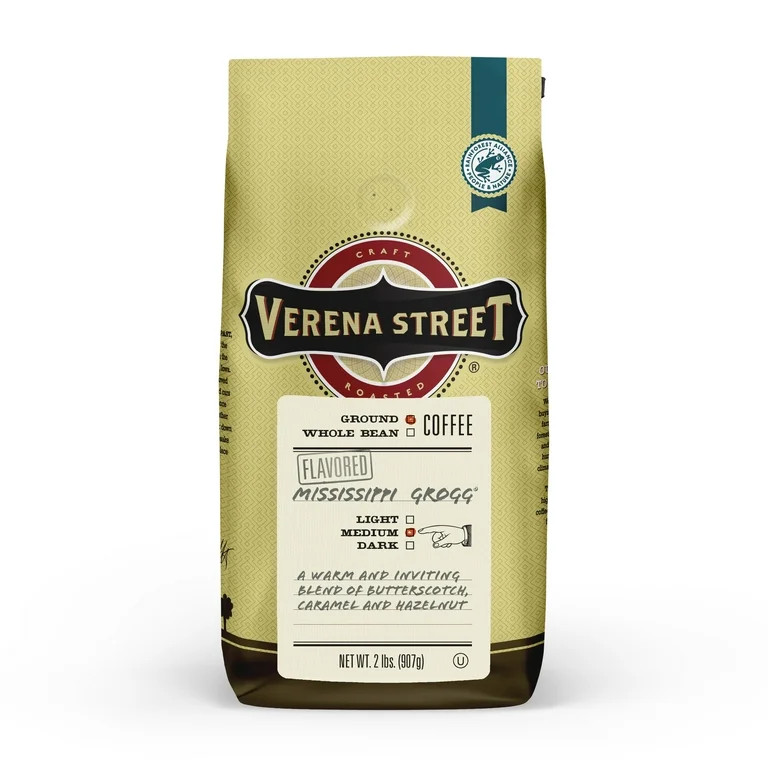 Verena Street Mississippi Grogg Flavored Ground Coffee, Medium Roast, 32 Ounces – Butterscotc... | Walmart (US)