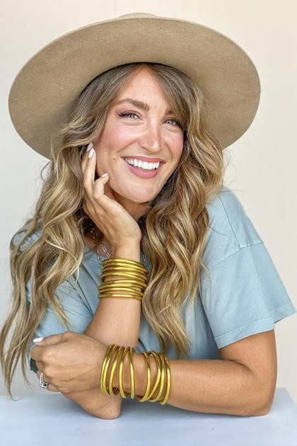 Budha Girl Bracelet Gold - Set of 9 | The Willow Tree Boutique