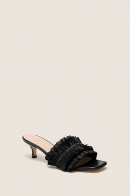 Black Raffia Christy Heels | Tuckernuck (US)