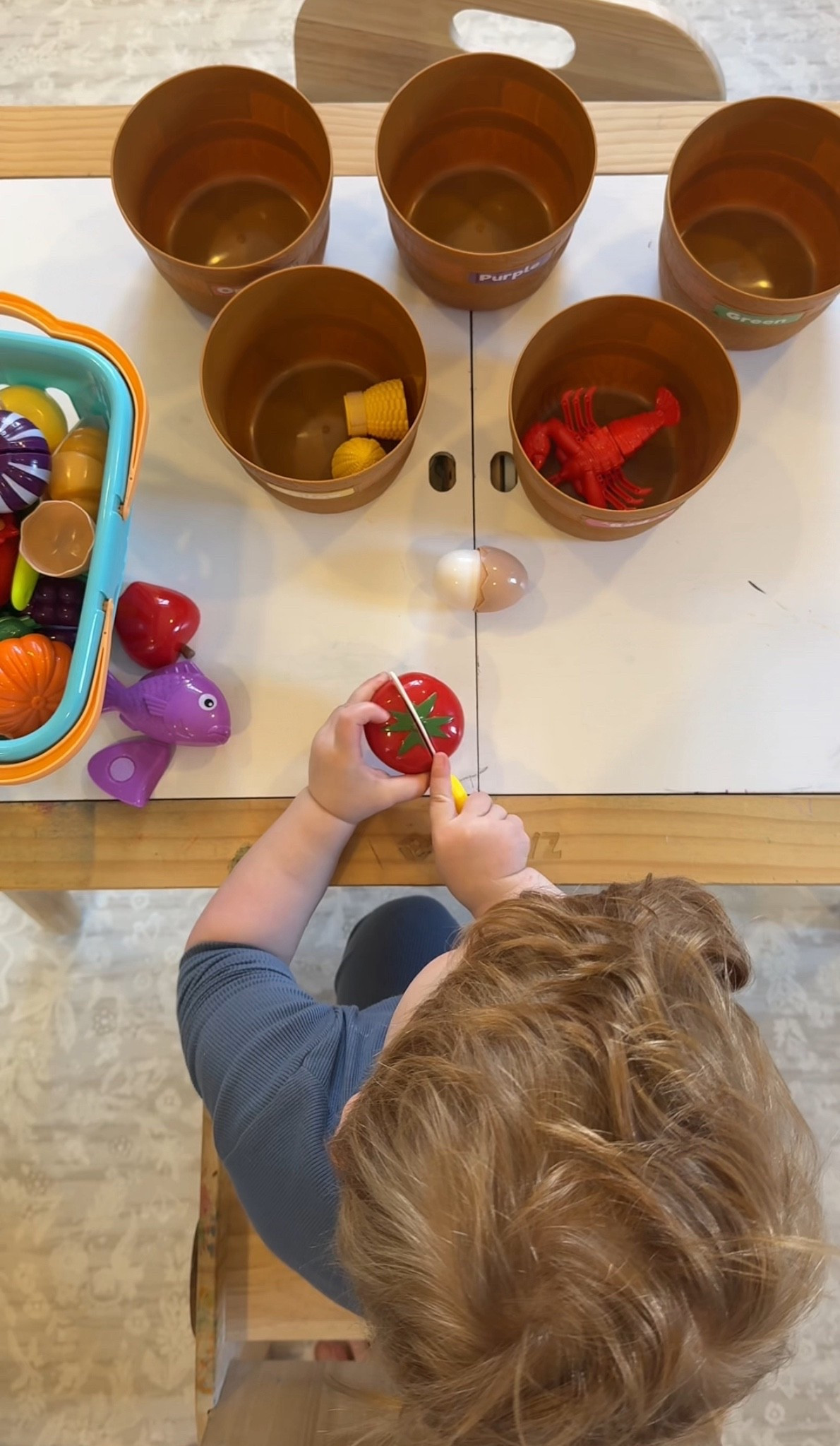 This fruit cutting and color sort toys offers so many open ended ways to plays and fine motor skills

#LTKmomlife #LTKdayinmylife #LTKKids