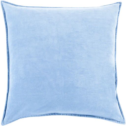 Cotton Velvet Pillow in Bright Blue | Burke Decor