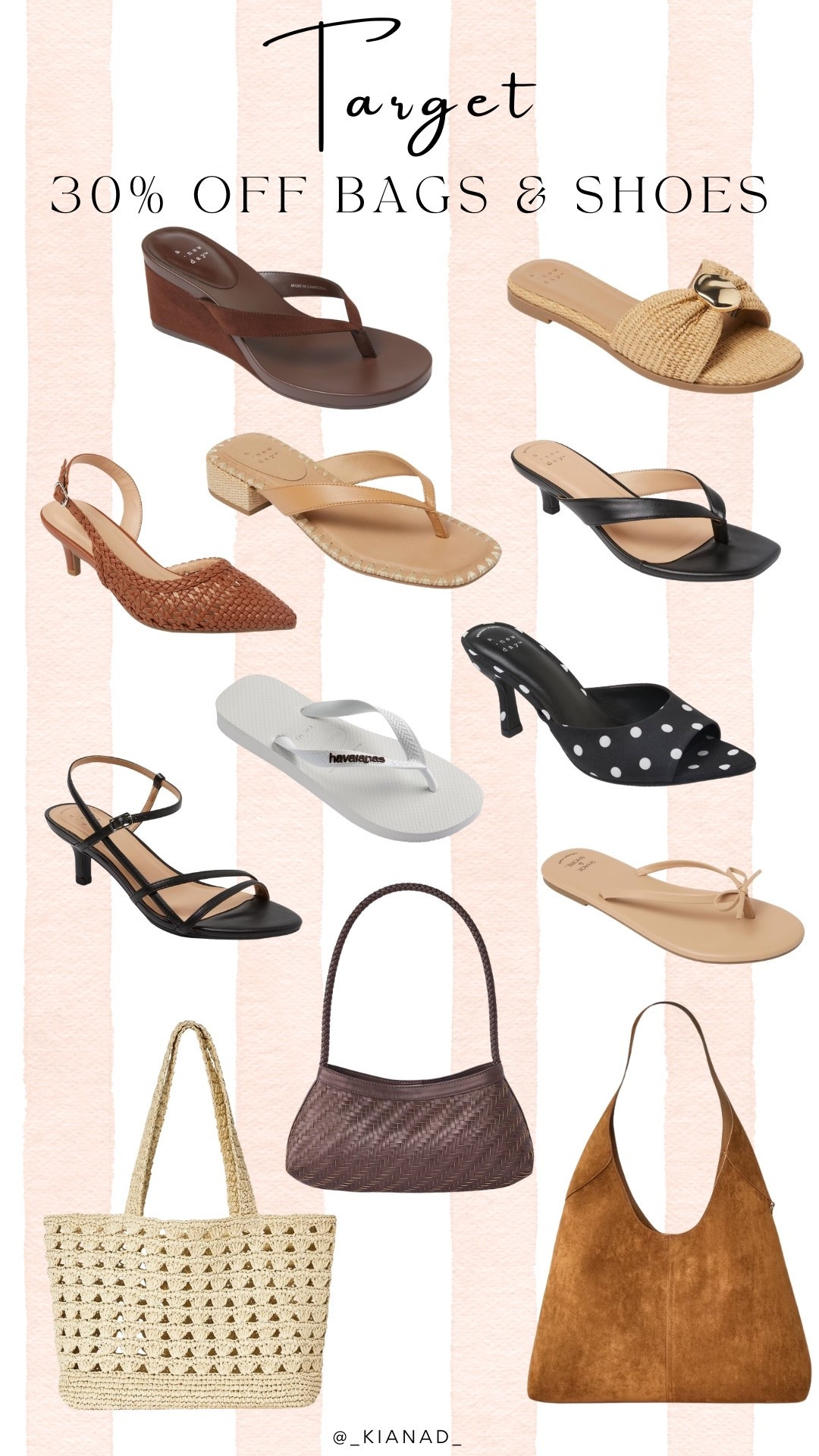 Target sale happening now! 30% off bags and shoes!