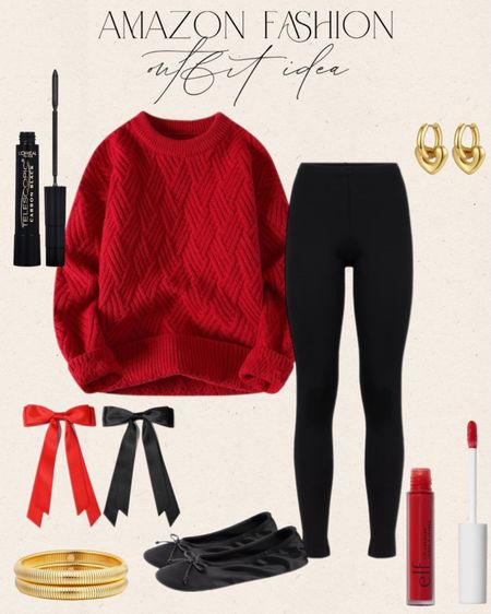 Casual amazon outfit idea with red accents! #Founditonamazon #amazonfashion #inspire Amazon fashion outfit inspiration 

#LTKfindsunder50 #LTKstyletip #LTKfindsunder100