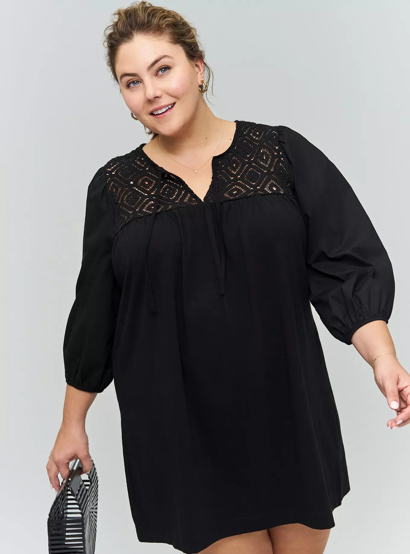 Belle Isle Crochet Popover Mini Dress | Torrid (US & Canada)