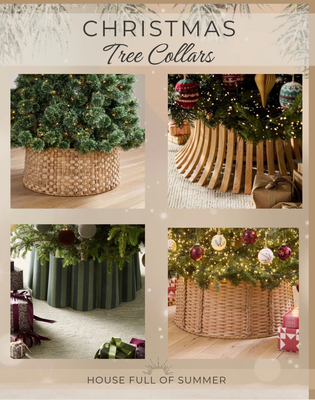 Christmas tree collars modern holiday decor 

#LTKHoliday #LTKHome #LTKCyberWeek