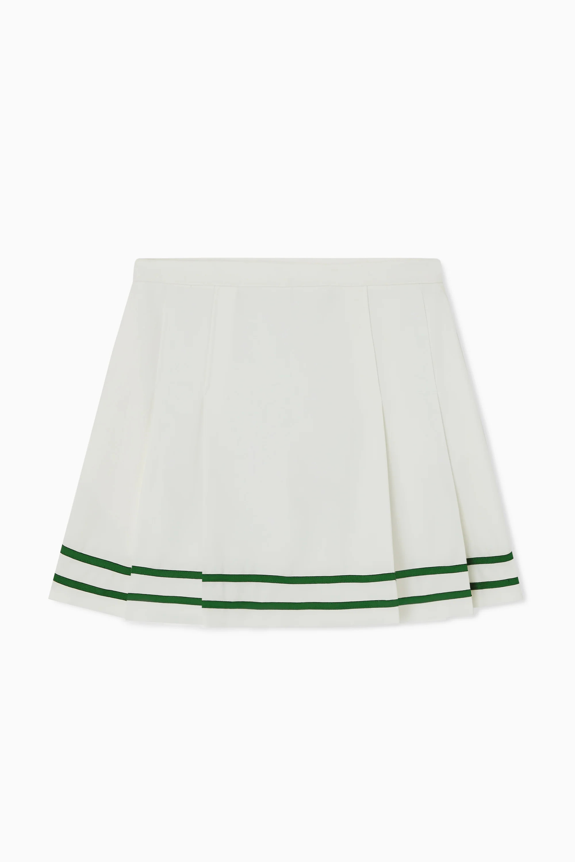 Jodie Stripe Skort - White & Green | Victoria Paulsen
