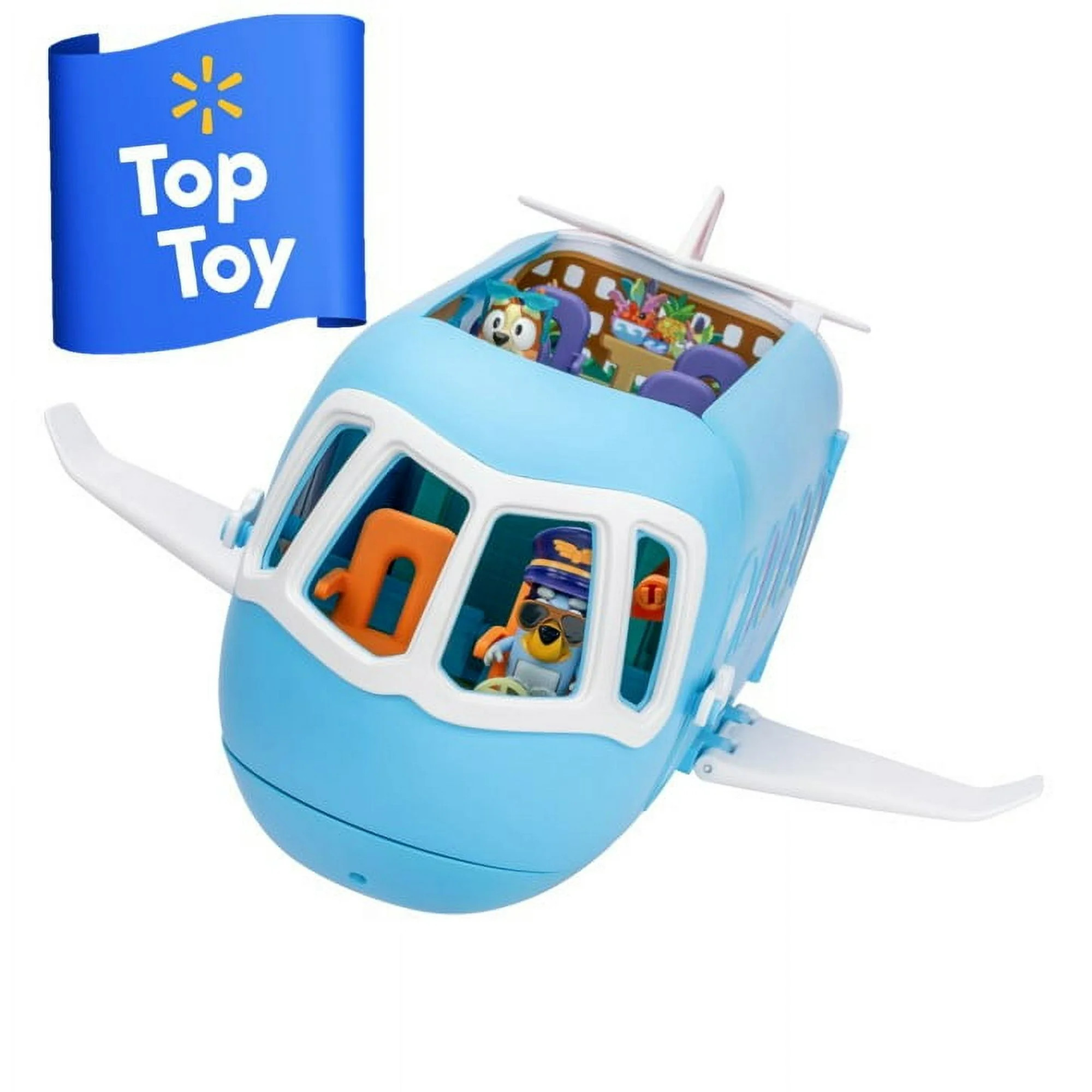 Bluey 3-in-1 Transforming Plane Playset, 25+ Sounds and Phrases, Ages 3+, Toddler Toys | Walmart (US)