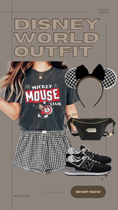 Disney World summer fashion outfit 

Mickey Mouse Club graphic tee shirt
Black plaid boxers
Matching black plaid mouse ears
Monorail Fanny pack
New Balance sneakers

#LTKFindsUnder100 #LTKSaleAlert #LTKTravel