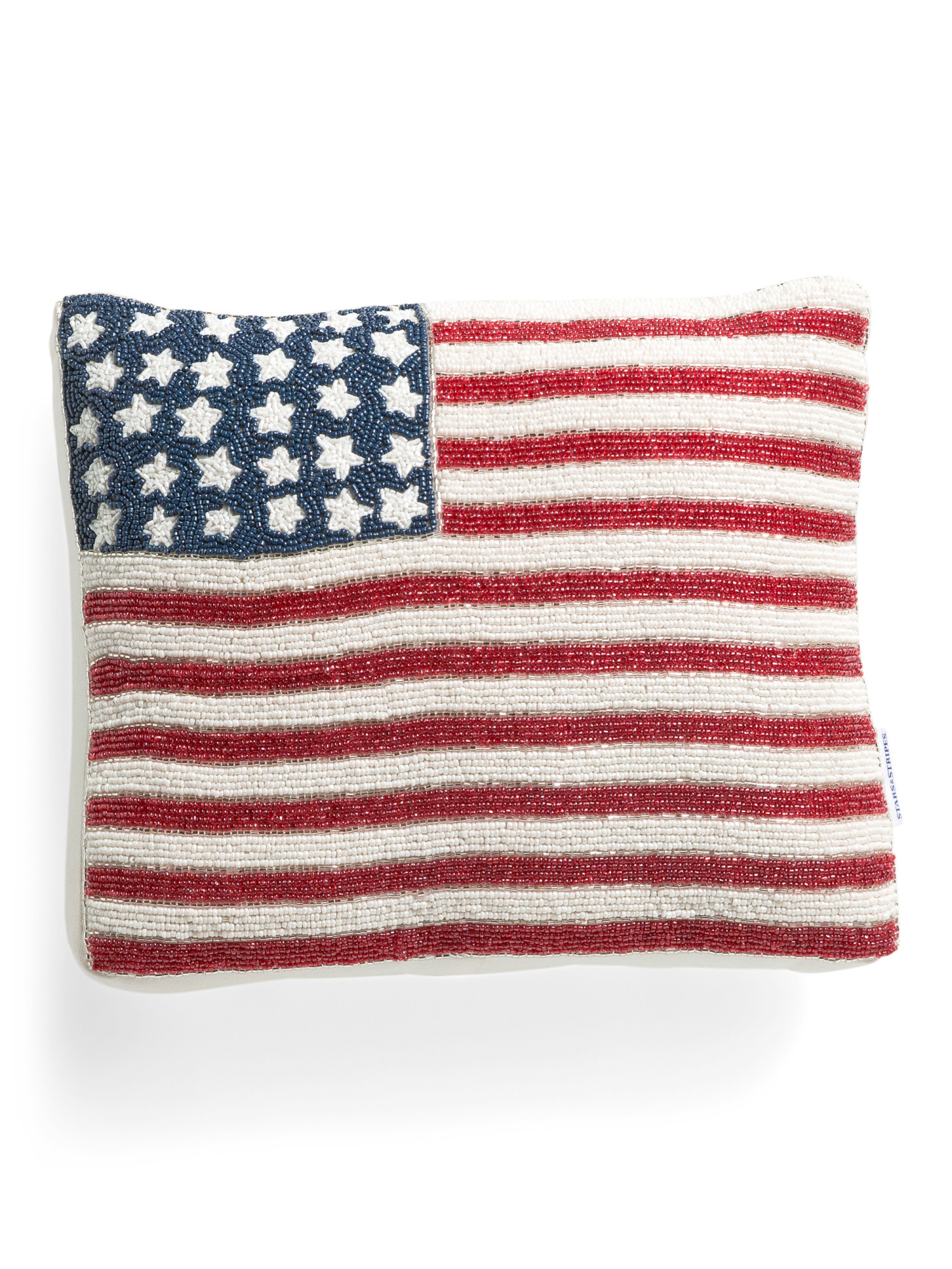 12x15 Beaded Americana Flag Pillow | TJ Maxx