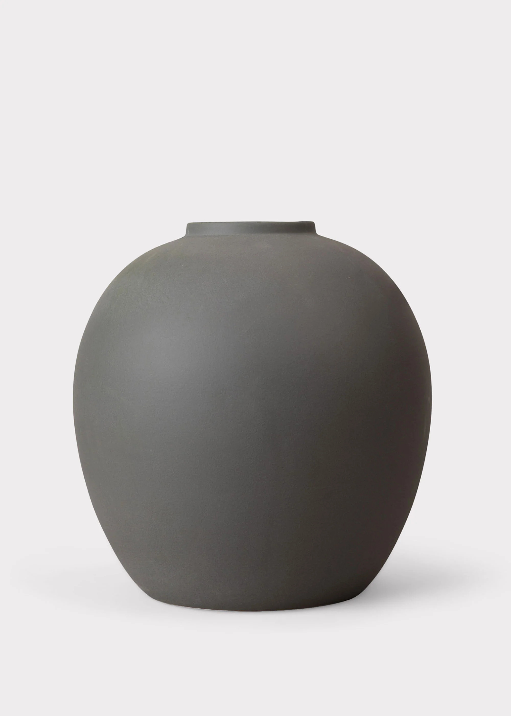 Edie Stoneware Vase in Smokey Matte Taupe - 10.75" | Afloral