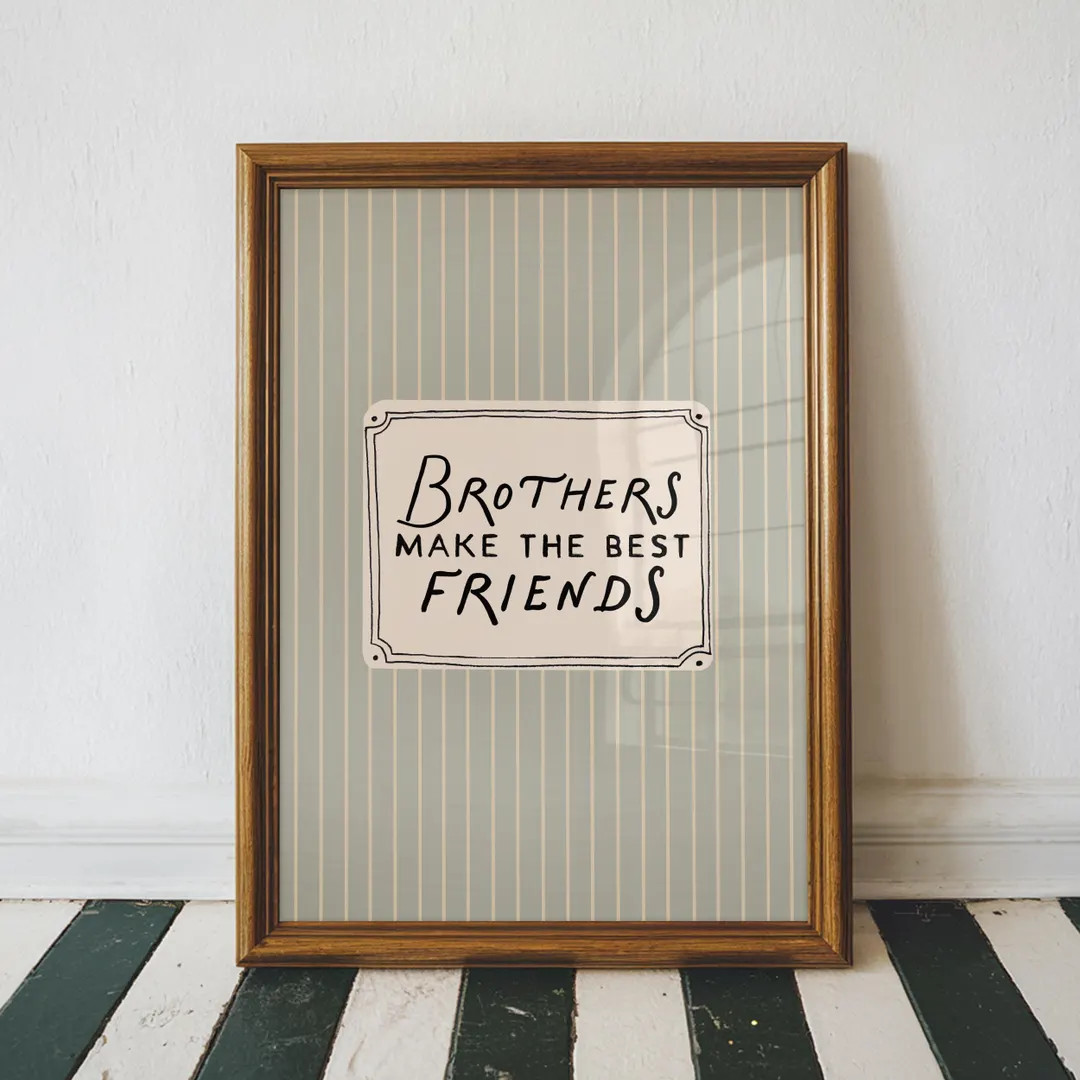 Brothers Make the Best Friends Digital Download, Boys Room Printable Wall Art - Etsy | Etsy (US)