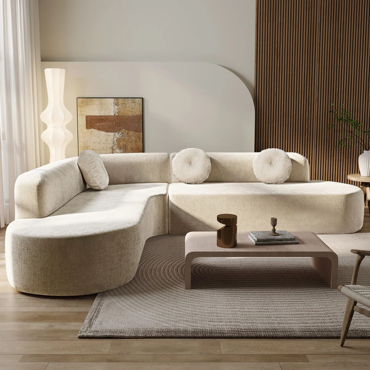 Salvatore 122 Inch Wide Extra Large Four Seater Sectional | Wayfair North America