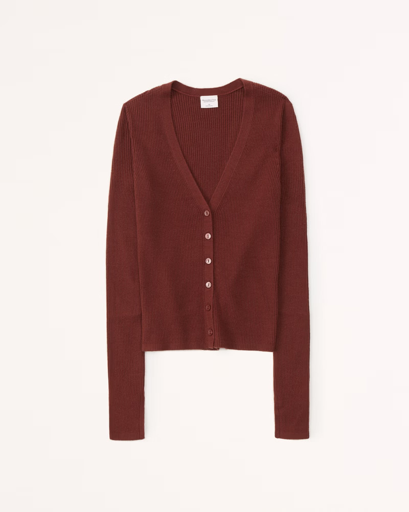 Slim Ribbed Cardigan | Abercrombie & Fitch (US)